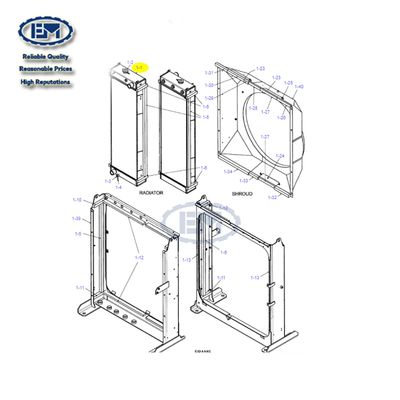 Montaje LC05P00088F3 LC05P00088F2 del radiador del OEM KOBELCO para 140*65*173 SK330-10